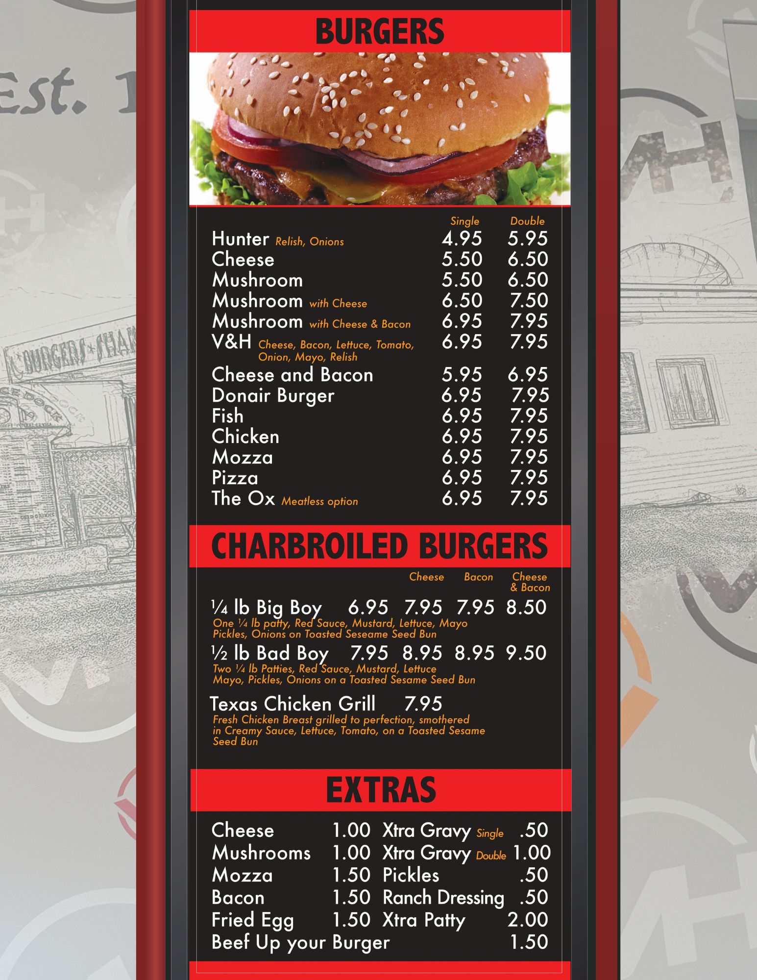Burgers & Extras