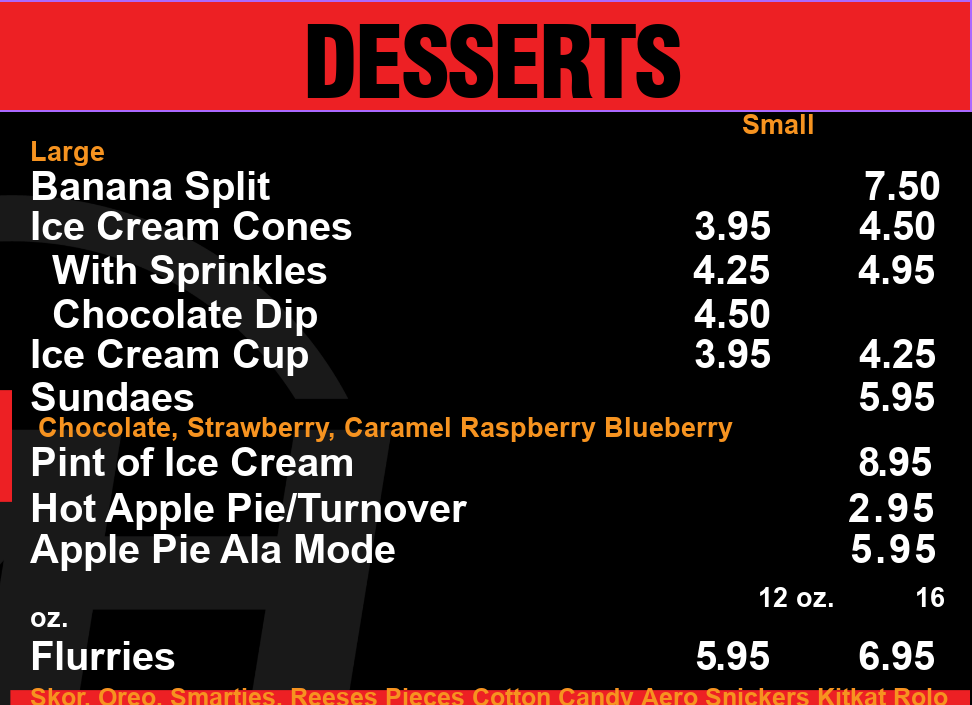 Desserts